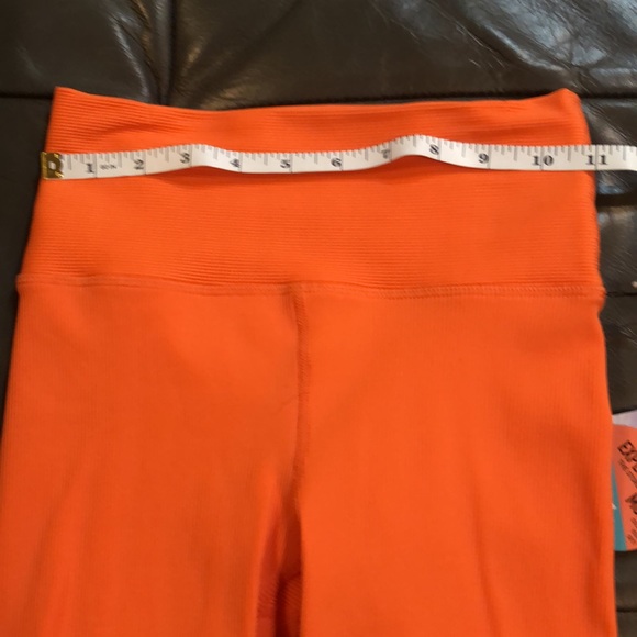 Kyodan || NWT || Tangerine Ribbed High Waist Bike Shorts - Picture 3 of 6